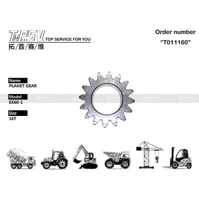 3036285 Universele compatibiliteit EX60-1 Graafmachine Swing 1 Stage Planetary Gear Met Verminderd Rotary Gear